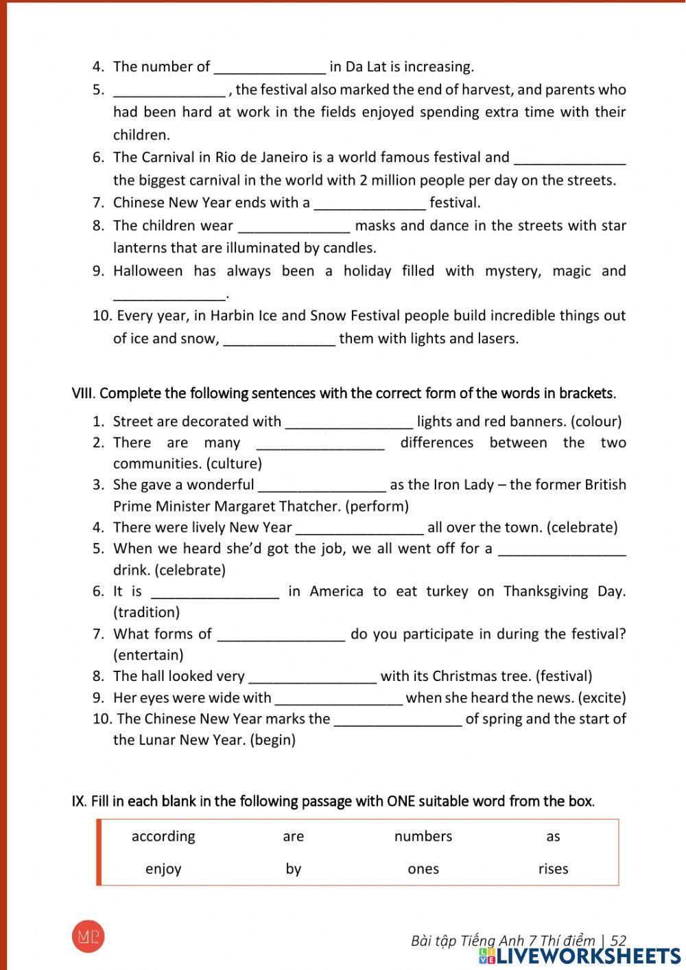 Festivals around the world