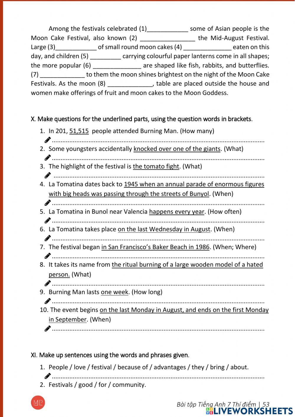 Festivals around the world