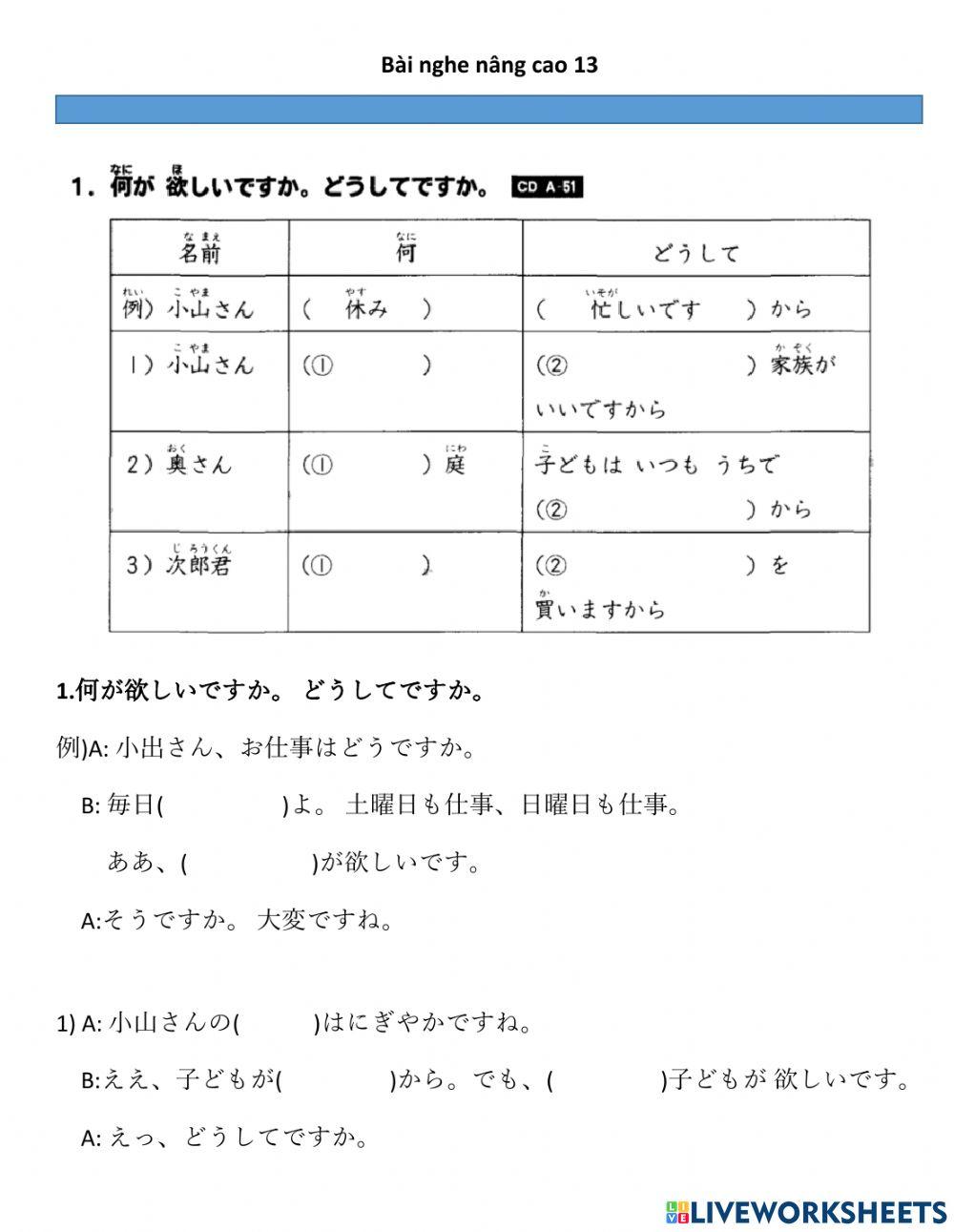 Bài nghe nâng cao 13