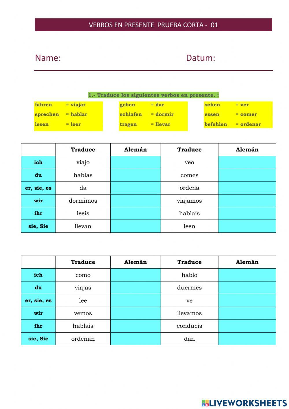 Verbos con cambio vocálico 01
