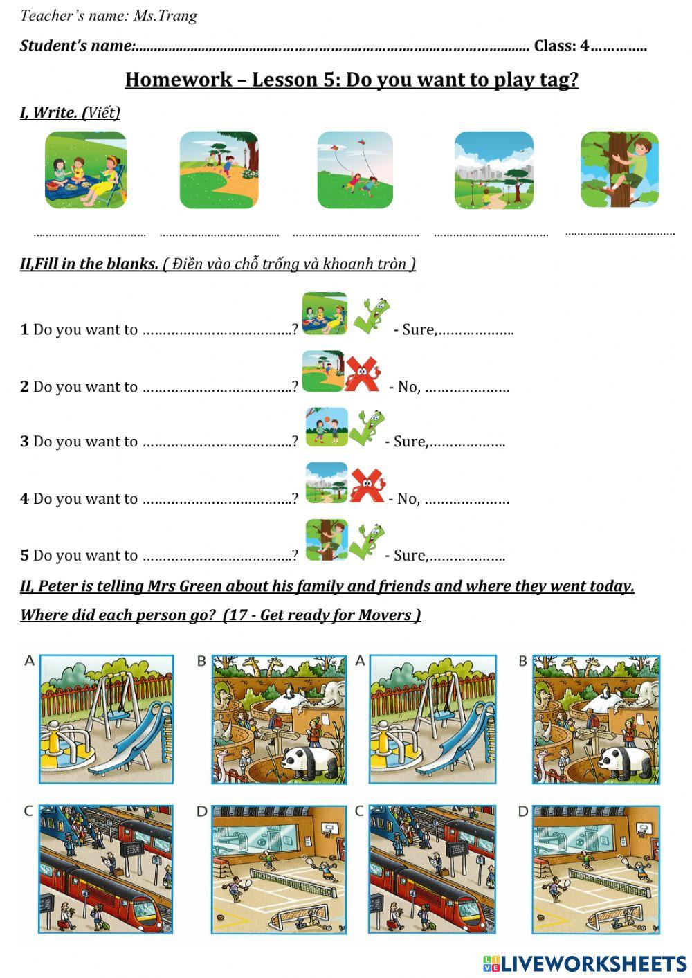 4A-Lesson 5-Do you want to play tag?