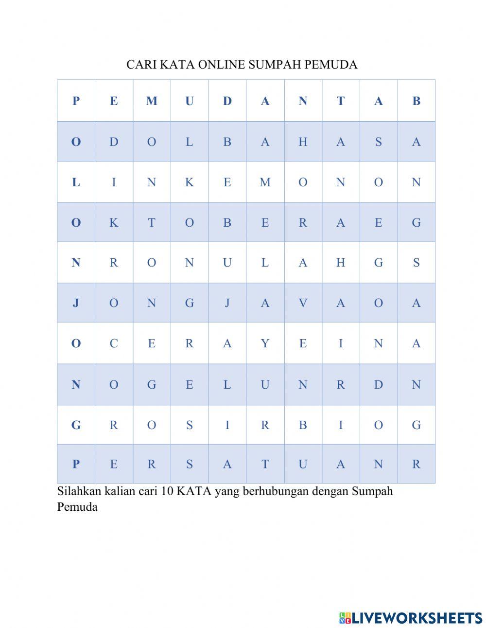 Cari kata online sumpah pemuda