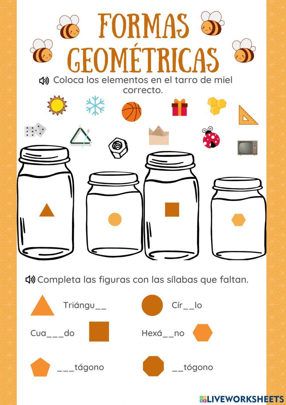 Las formas geométricas con las abejas