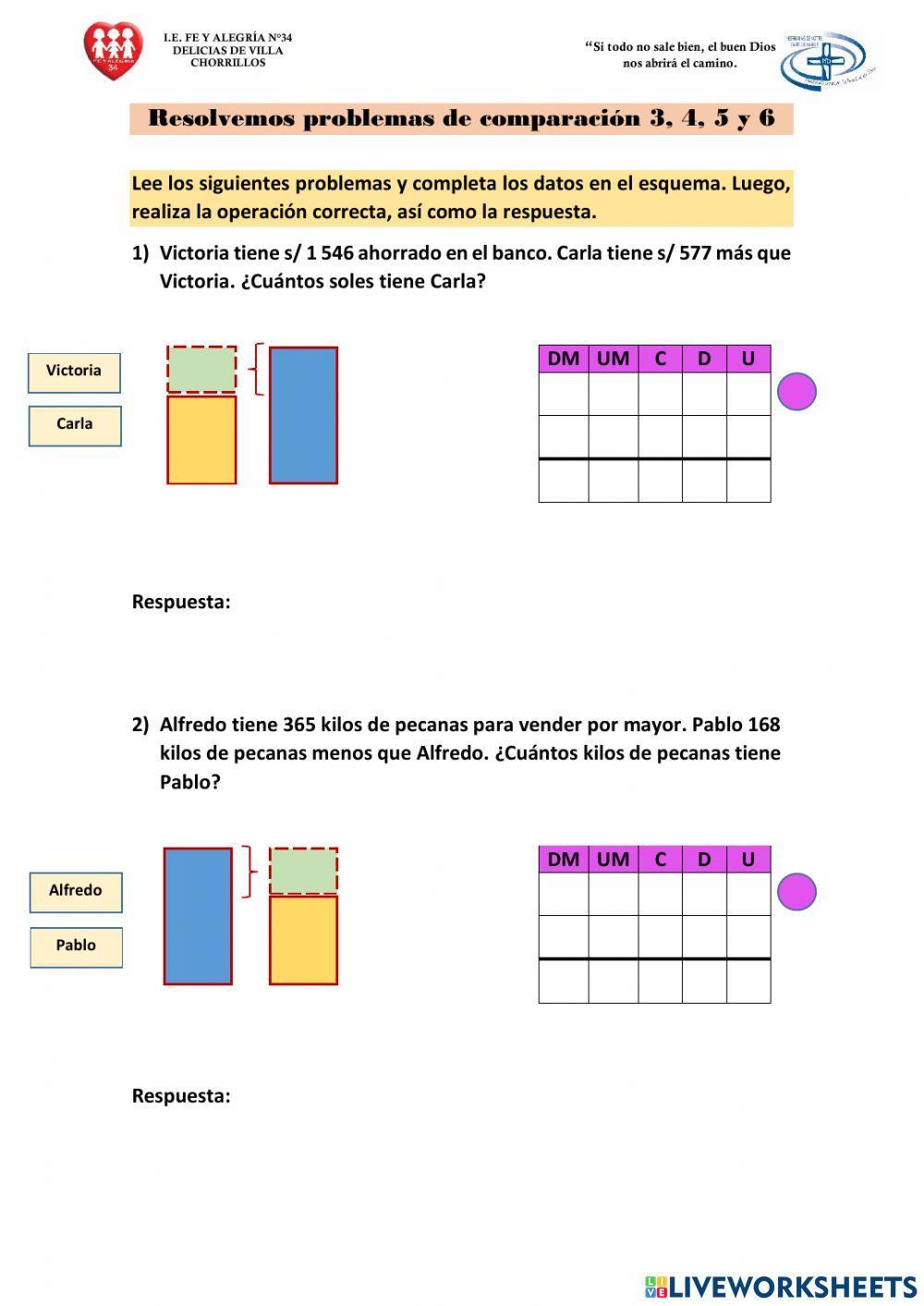 Problemas de comparación