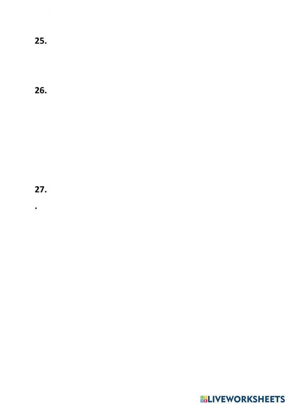 Summary Quesyions 17-27