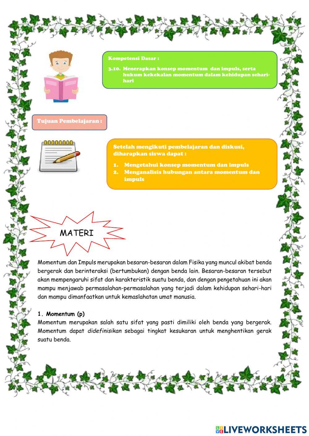 LKPD IMPULS MOMENTUM