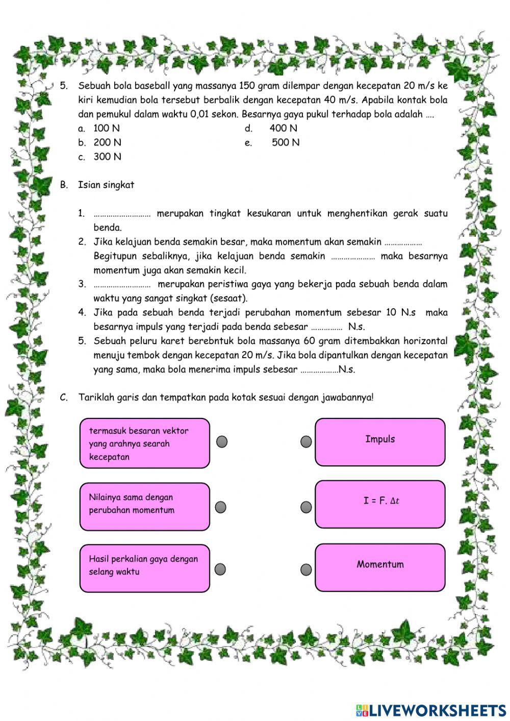LKPD IMPULS MOMENTUM