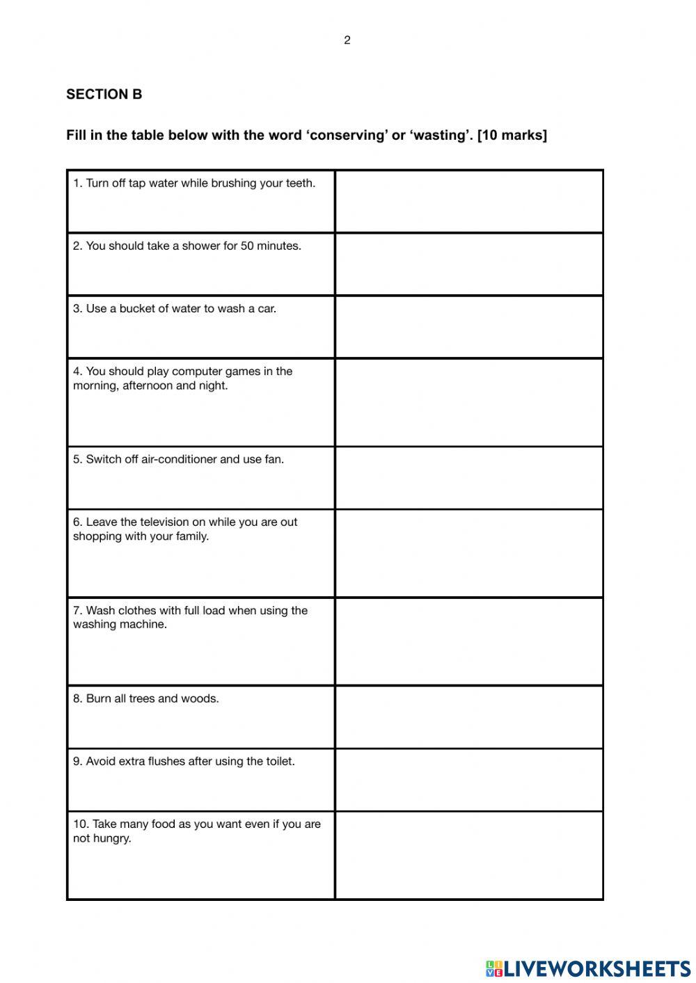 Year 5 revision test
