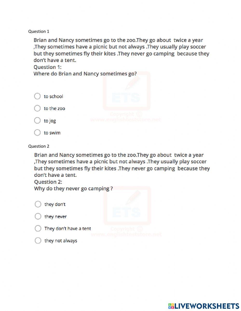 A online exercise for grade 6 | Live Worksheets