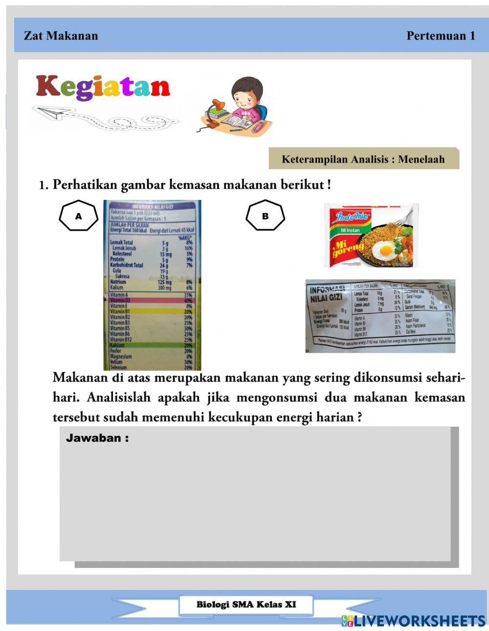Pertemuan 1 (lkpd sistem pencernaan)