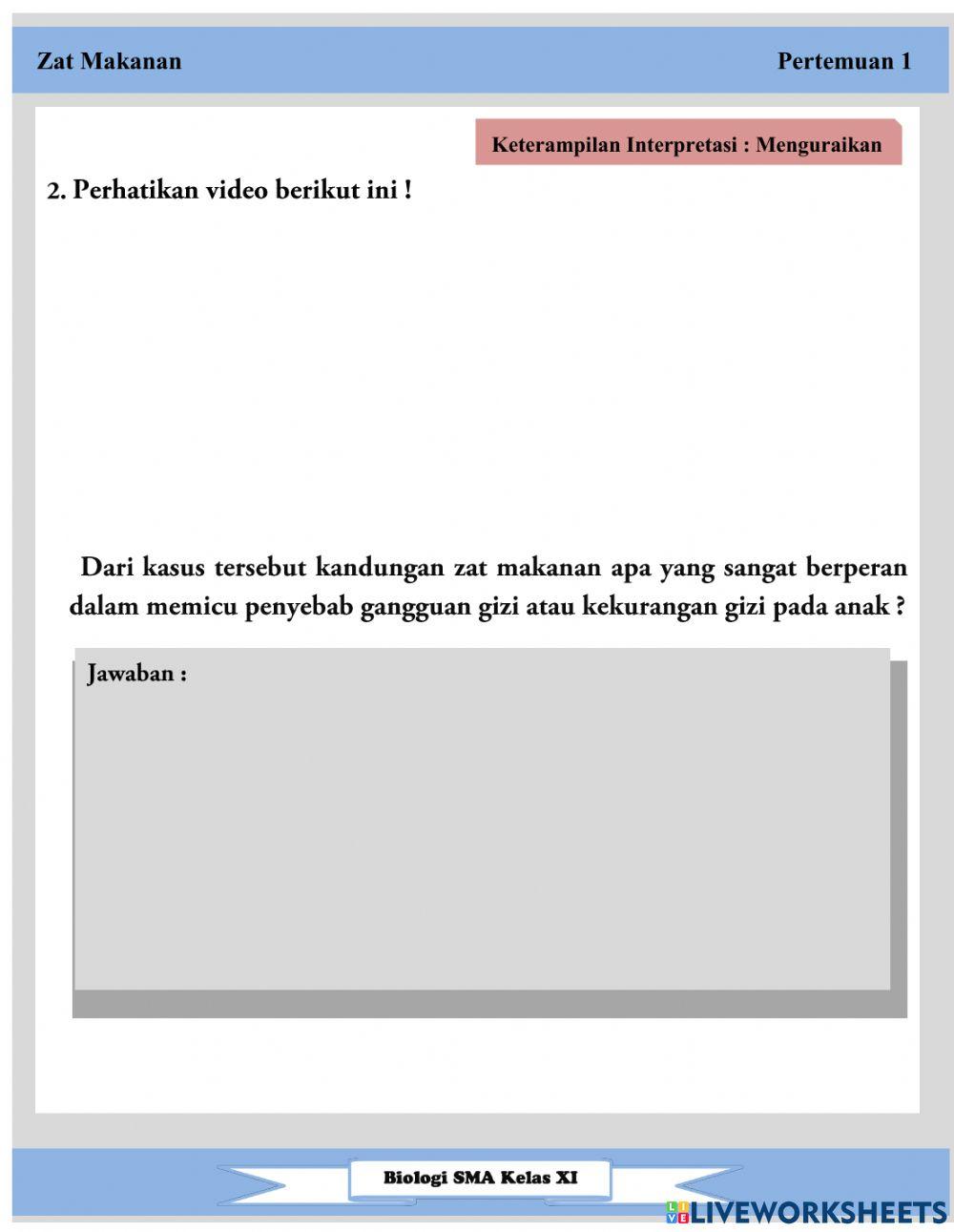 Pertemuan 1 (lkpd sistem pencernaan)