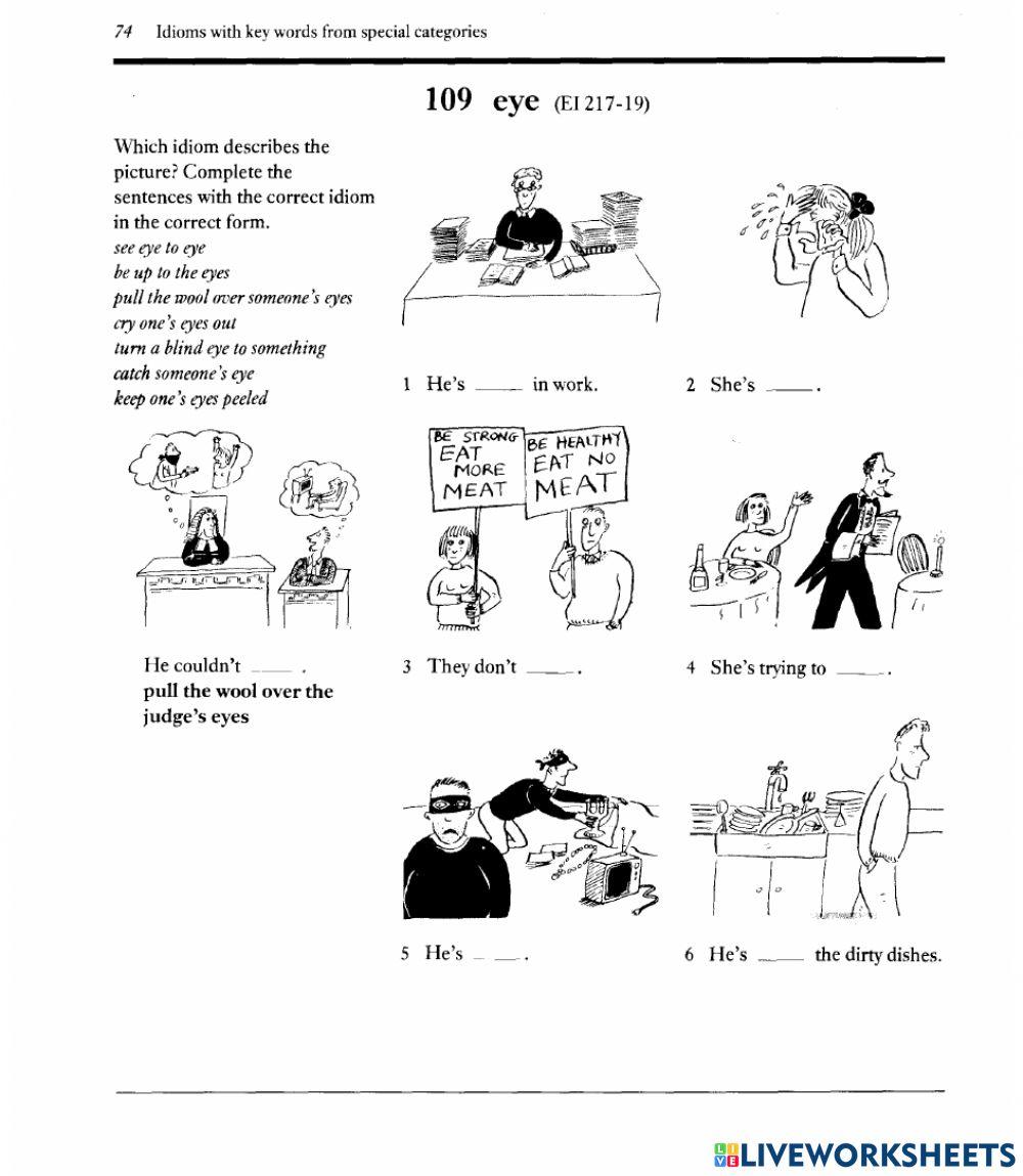 Exercises on Idioms - Body 1