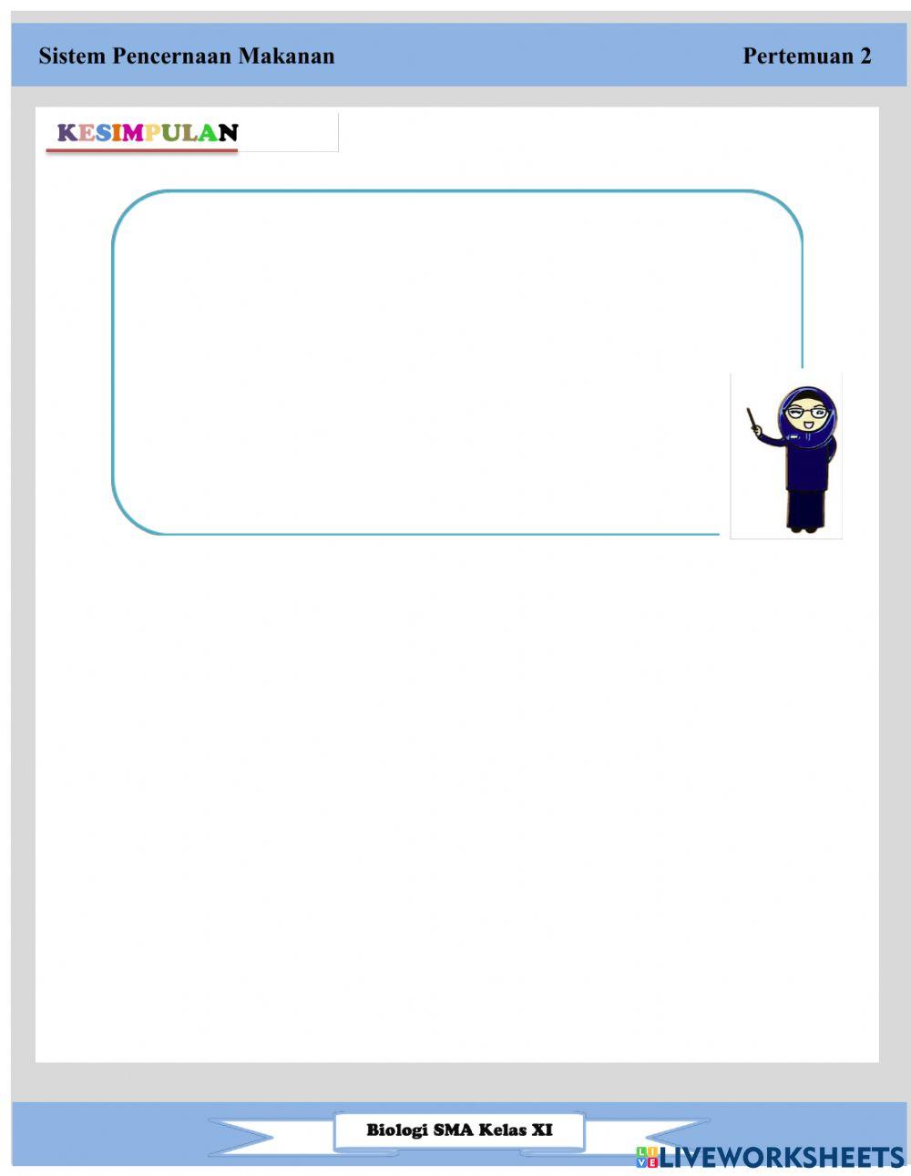 Pertemuan 2 (lkpd sistem pencernaan)