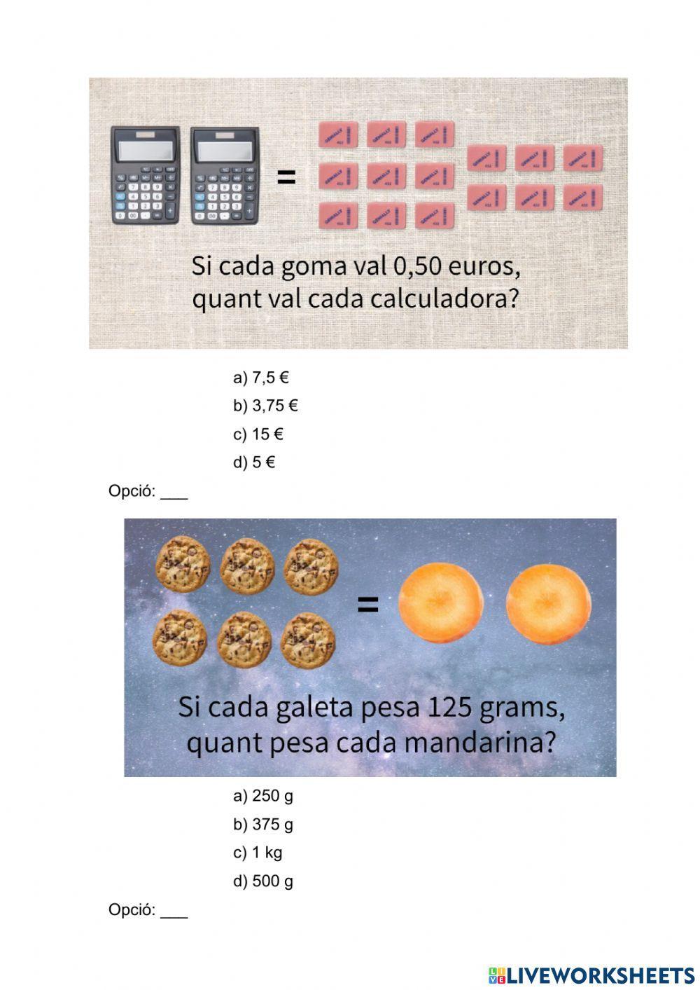 Problemes d'equivalències