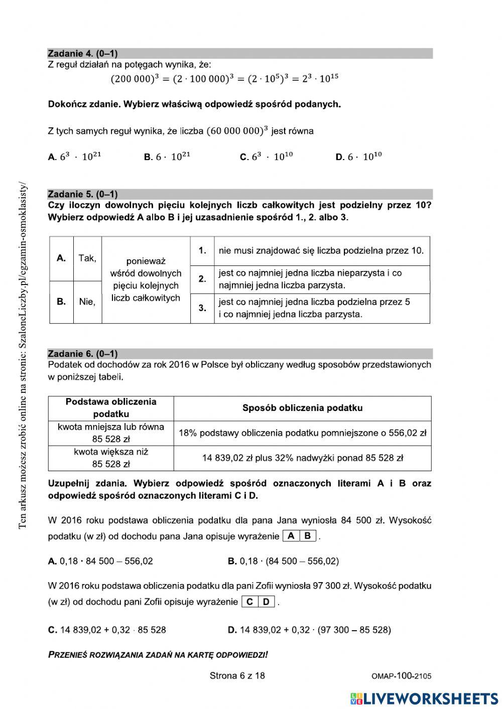 Egzamin klas ósmych