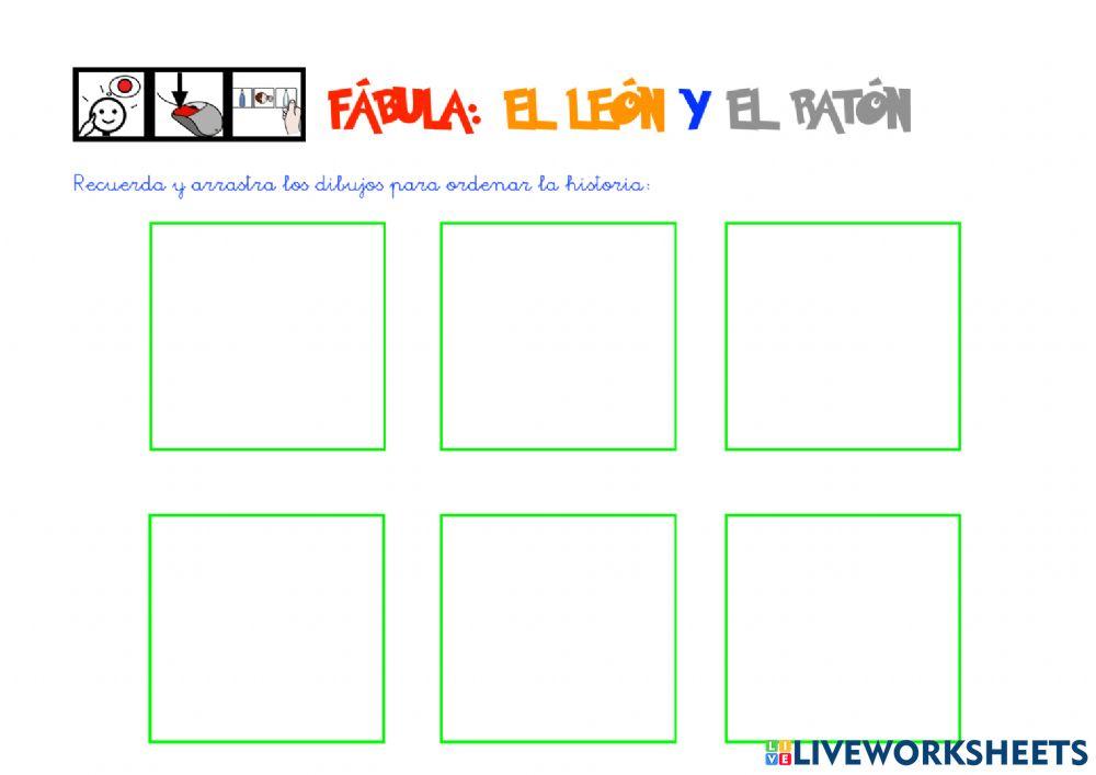 Fábula: el león y el ratón