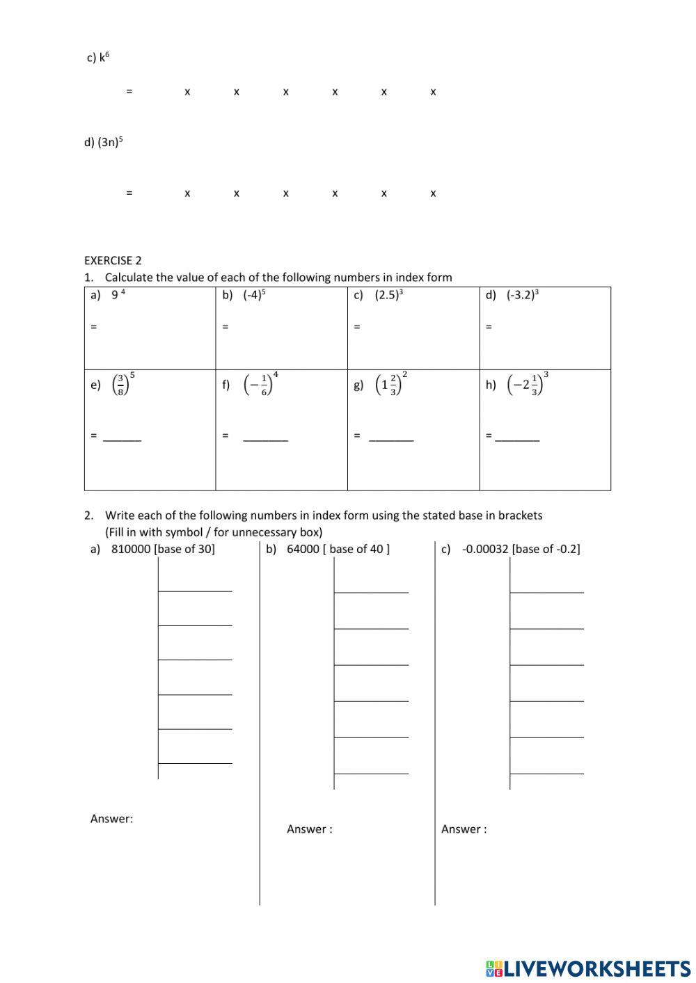 Law of index 1