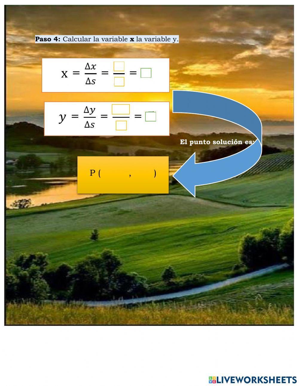 Sistema de ecuaciones 2x2