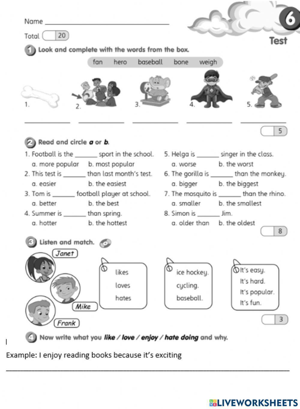Smart junior test 6