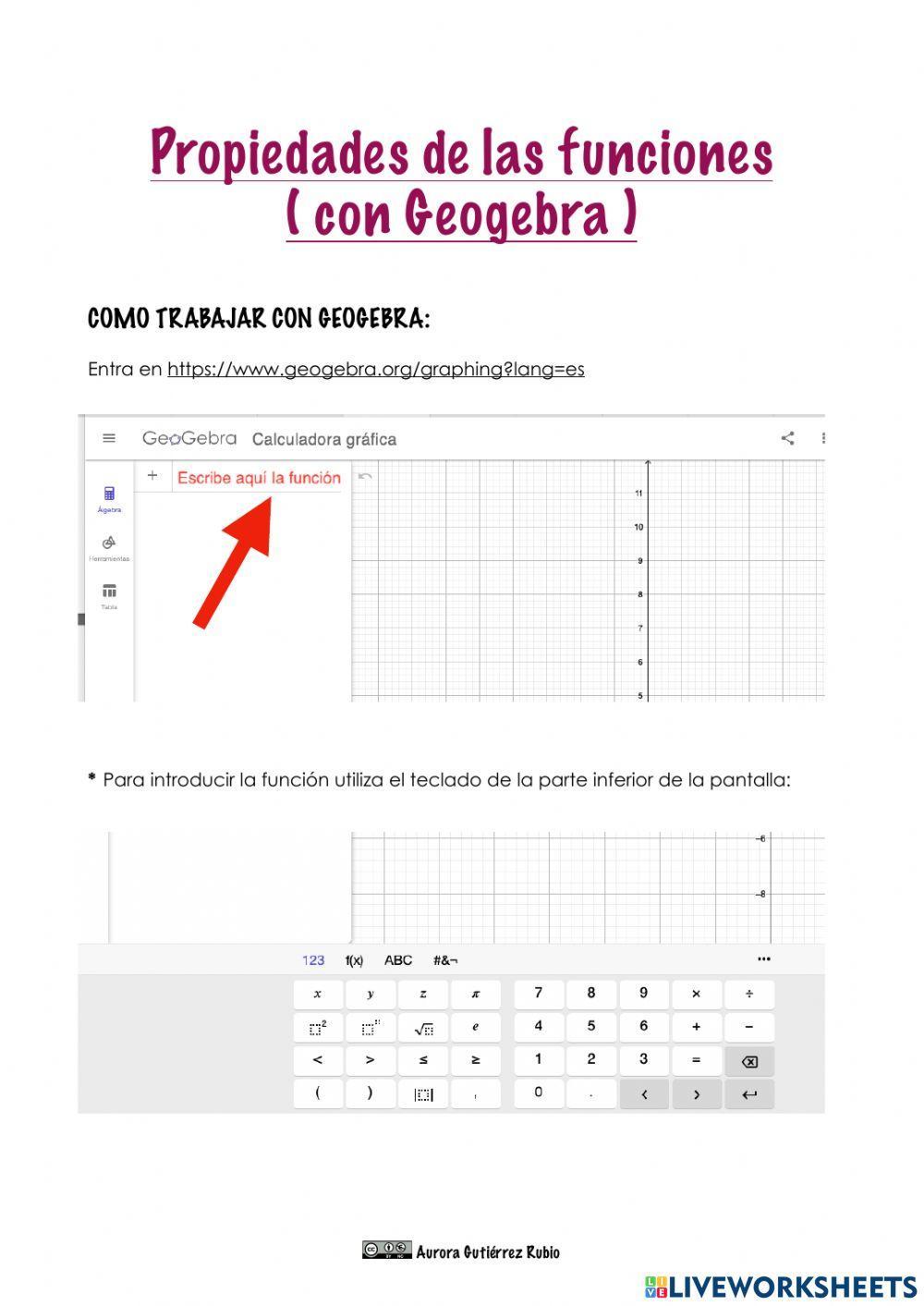 FUNCIONES CON GEOGEBRA (I)