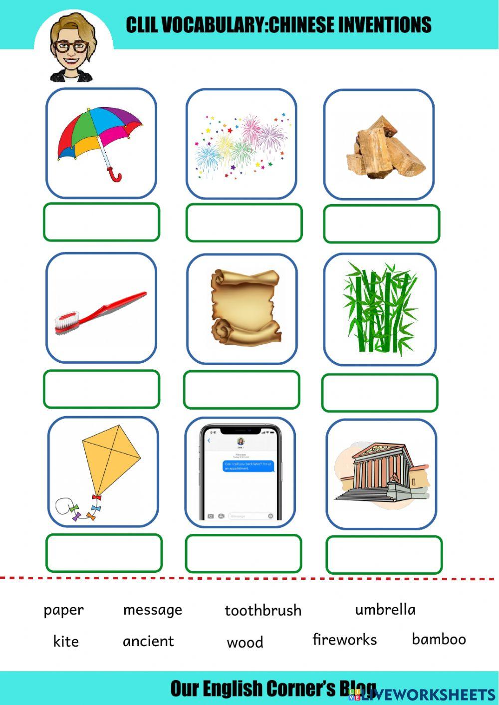 Clil vocabulary:Ancient inventions