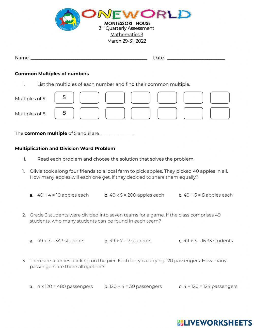 3Q G3 Math