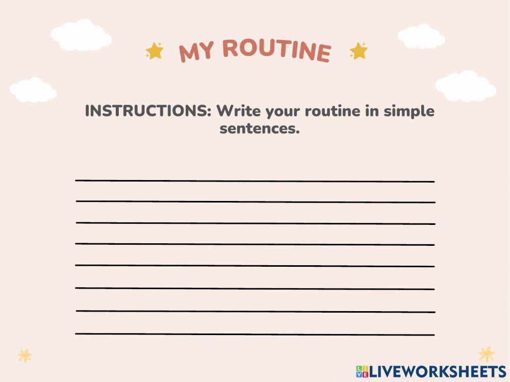 My routine