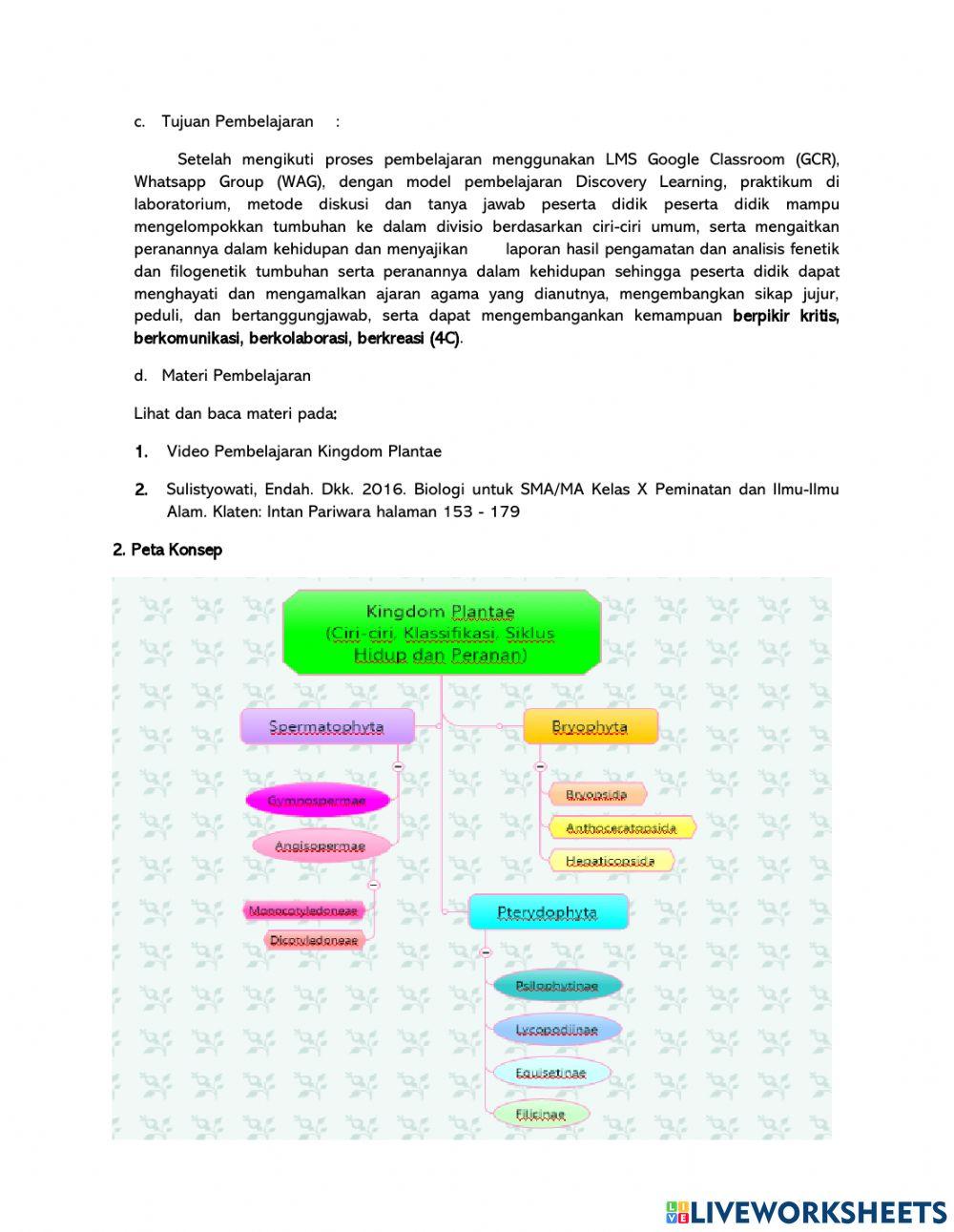 LKPD VIII. 1 PLANTAE (BRYOPHYTA)