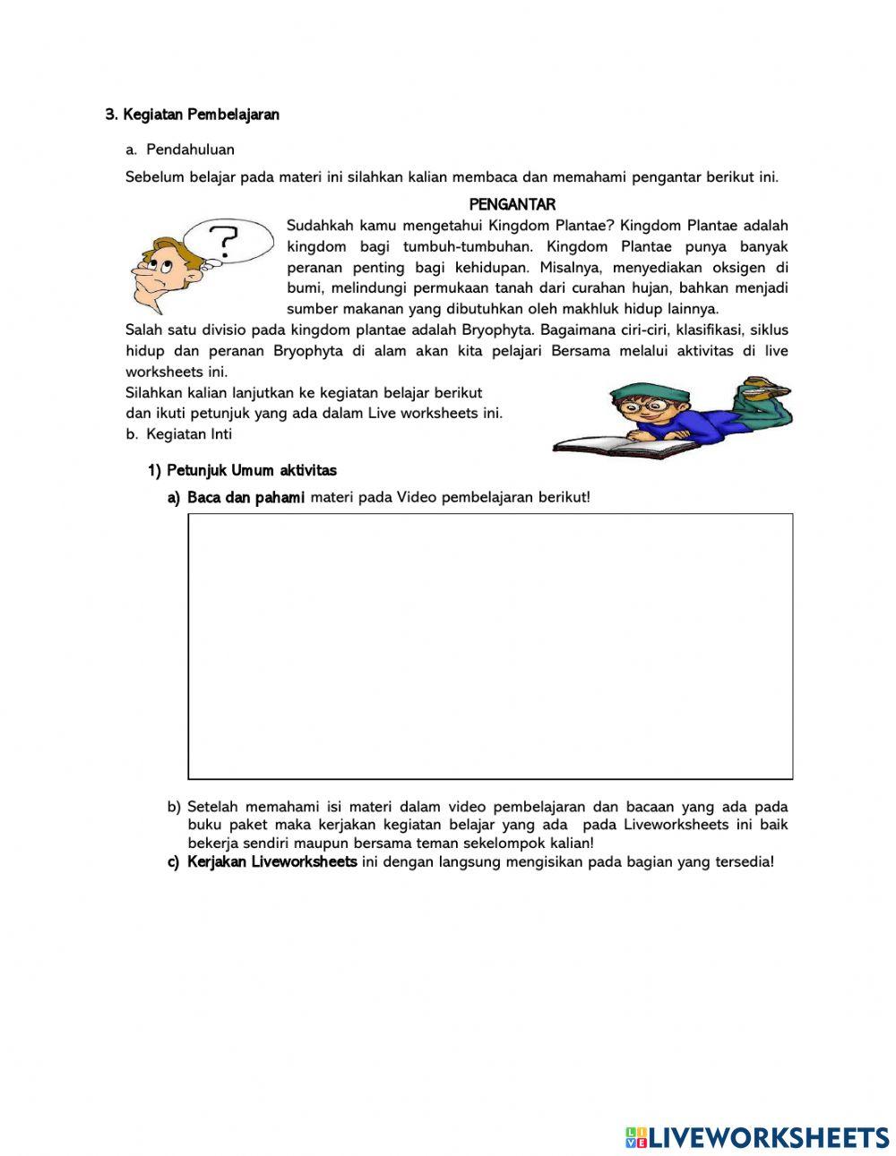 LKPD VIII. 1 PLANTAE (BRYOPHYTA)