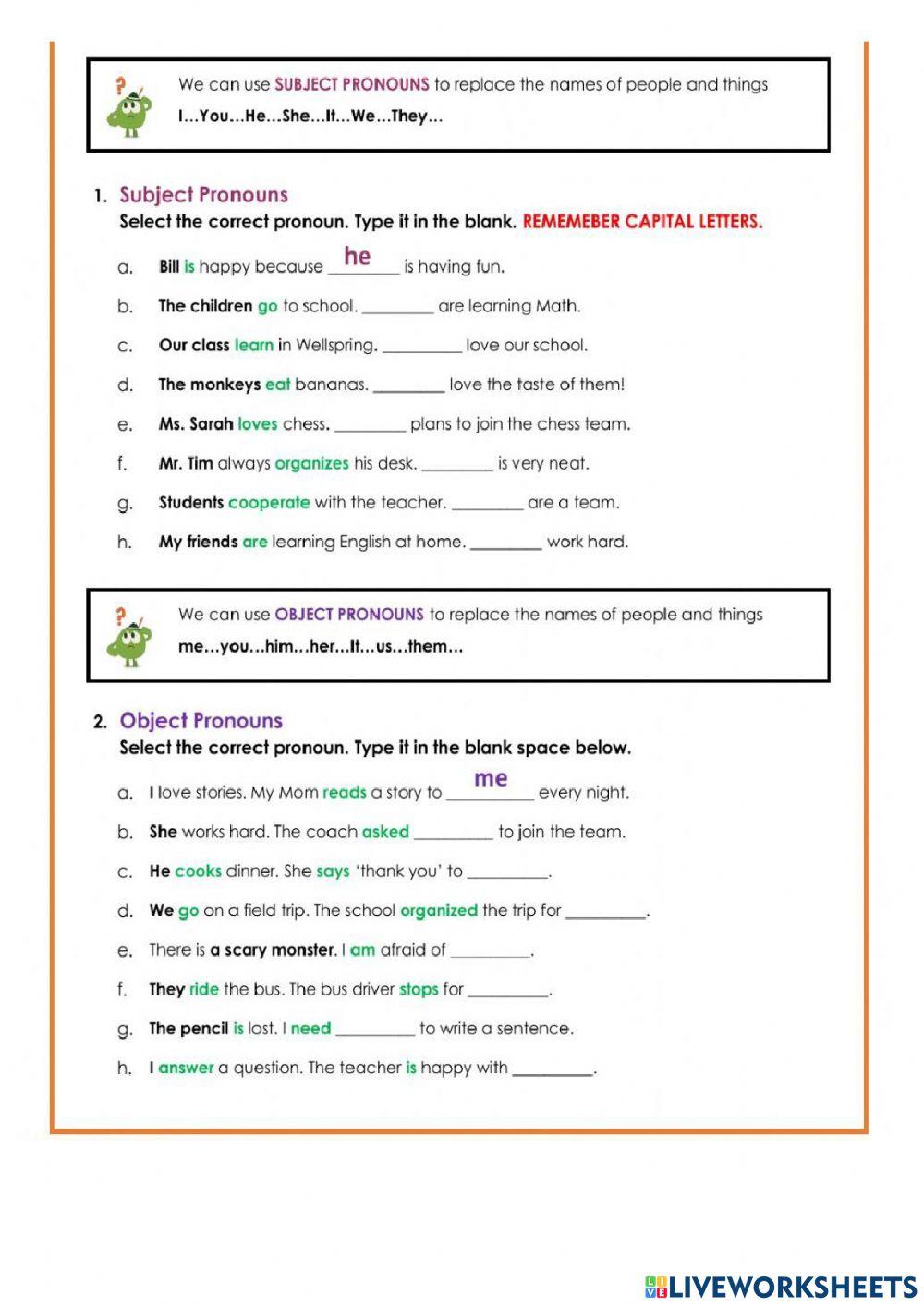 Pronouns Pronouns