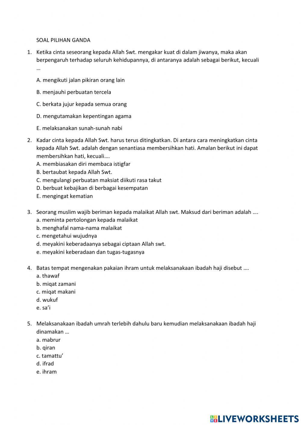 Islamic Education for Student