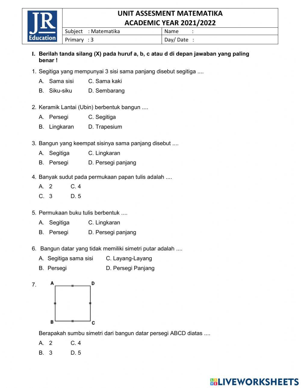 Daily Test Matematika P3