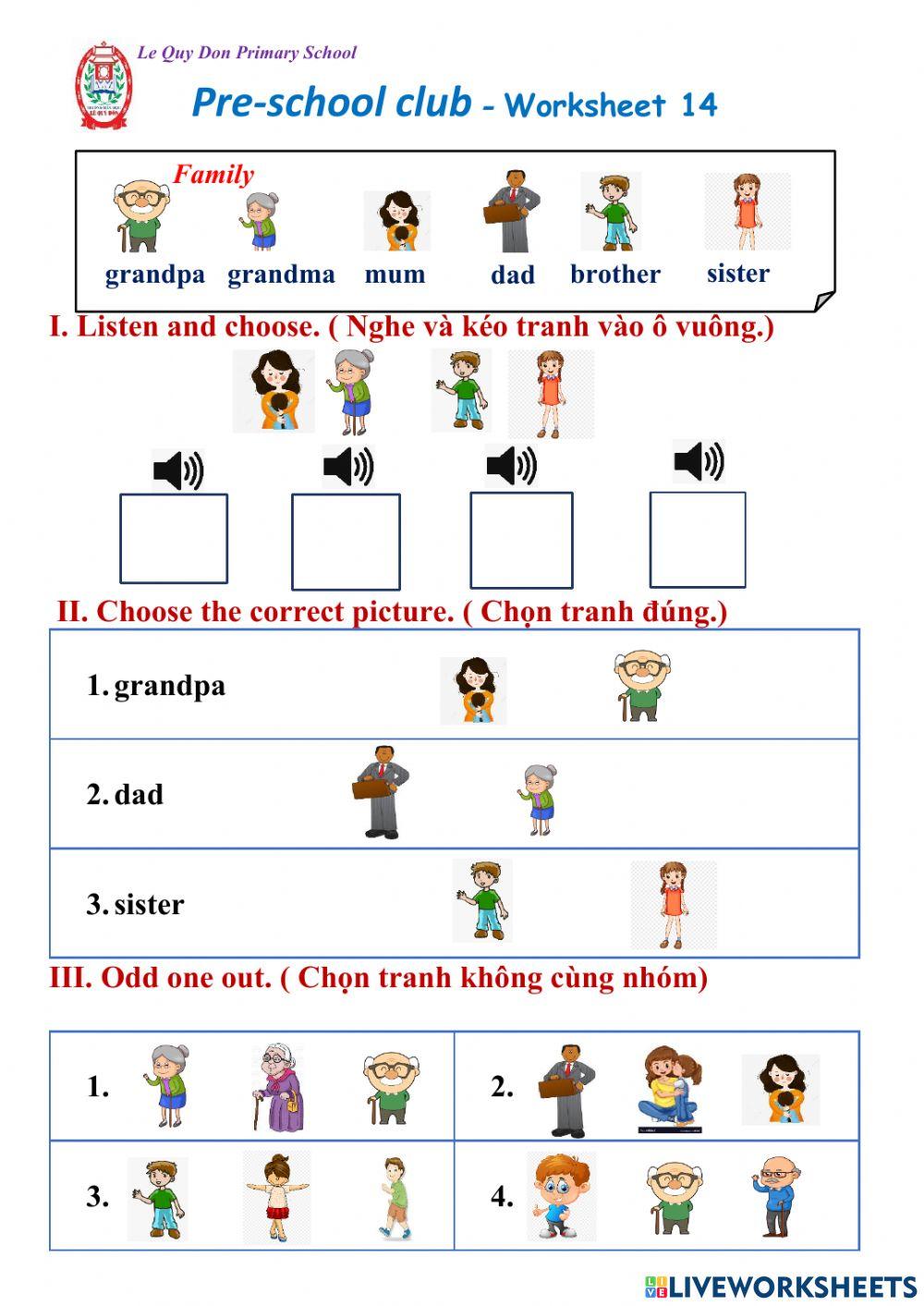 Pre school WS14 - Family