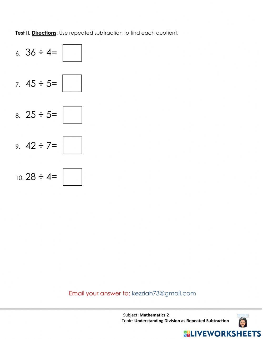 Division of whole numbers