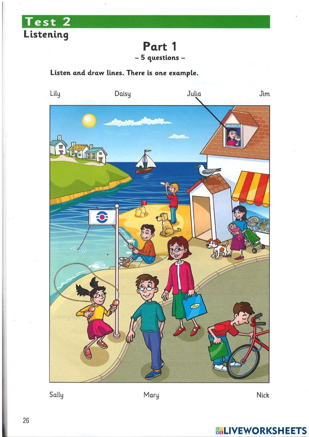 Cambridge Movers Test2 Listening 1.04.2022