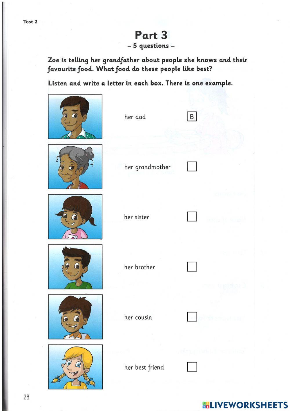 Cambridge Movers Test2 Listening 1.04.2022