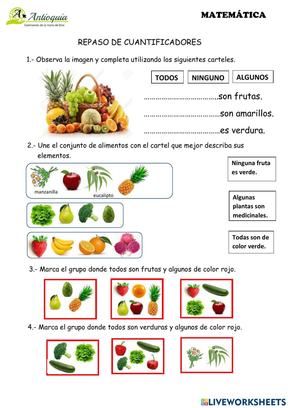 Repaso de cuantificadores