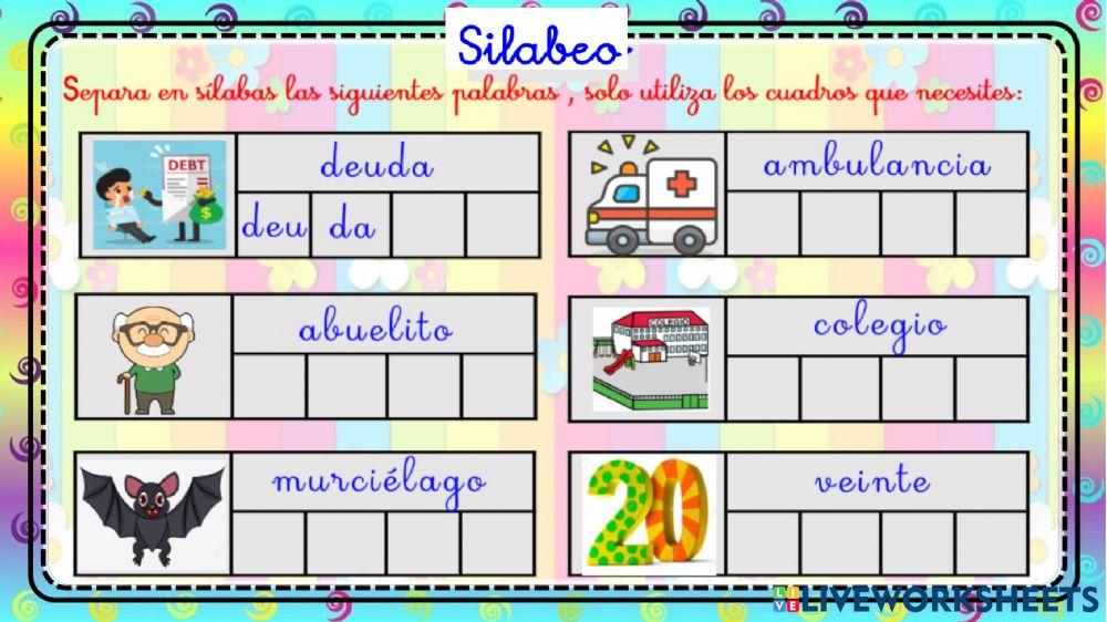 Repaso de la sílaba Repaso de la sílaba