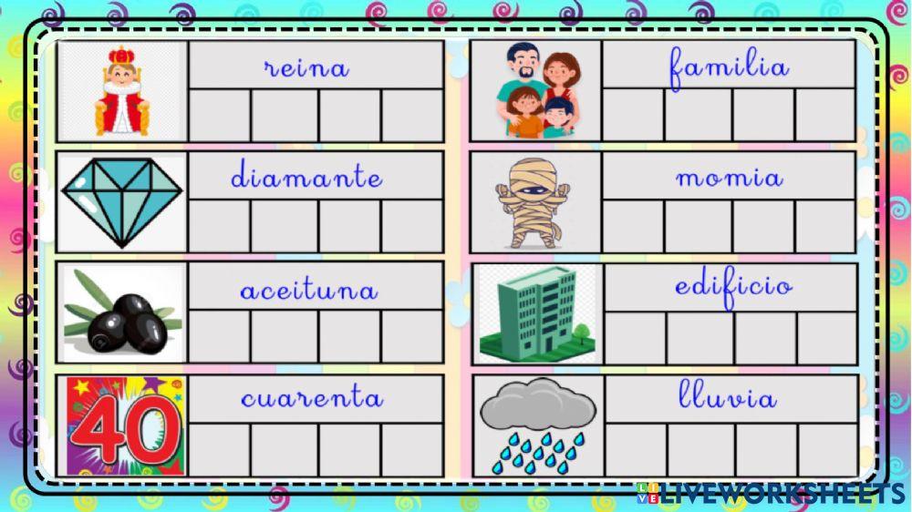 Repaso de la sílaba Repaso de la sílaba