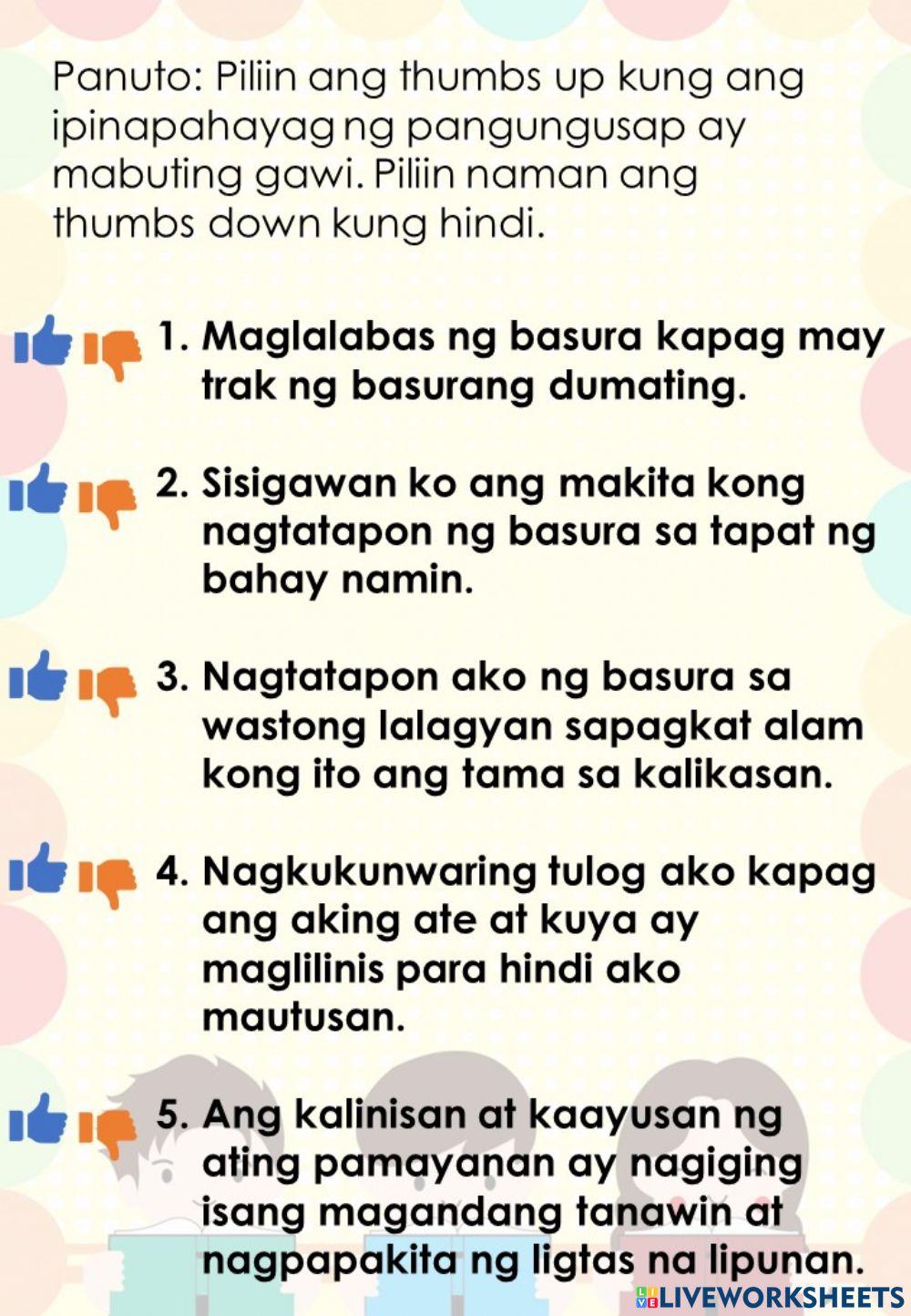 ESP 3 - Pagsunod sa tuntunin pangkalikasan