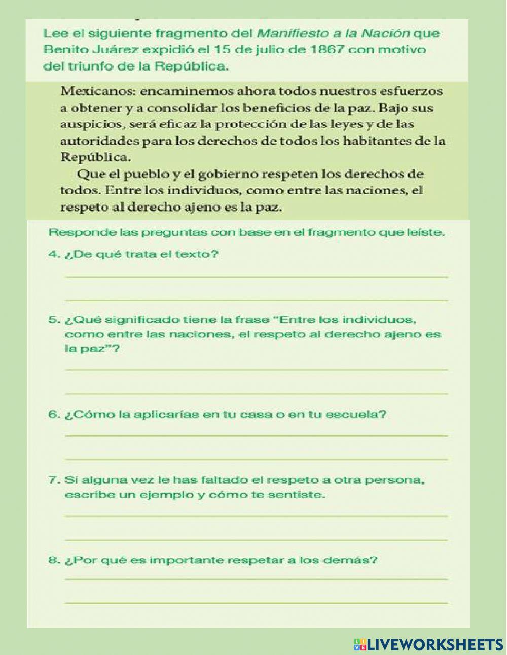 De la reforma a la república restaurada