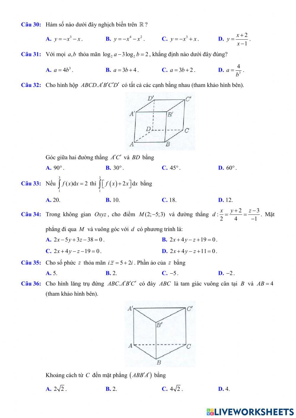 BGD-Đề tham khảo tốt nghiệp THPT năm 2022