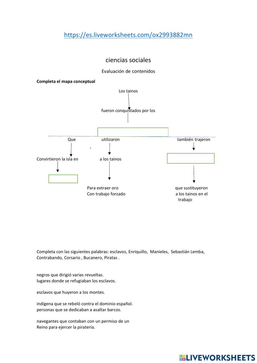 Evaluacion de contenido de sociales