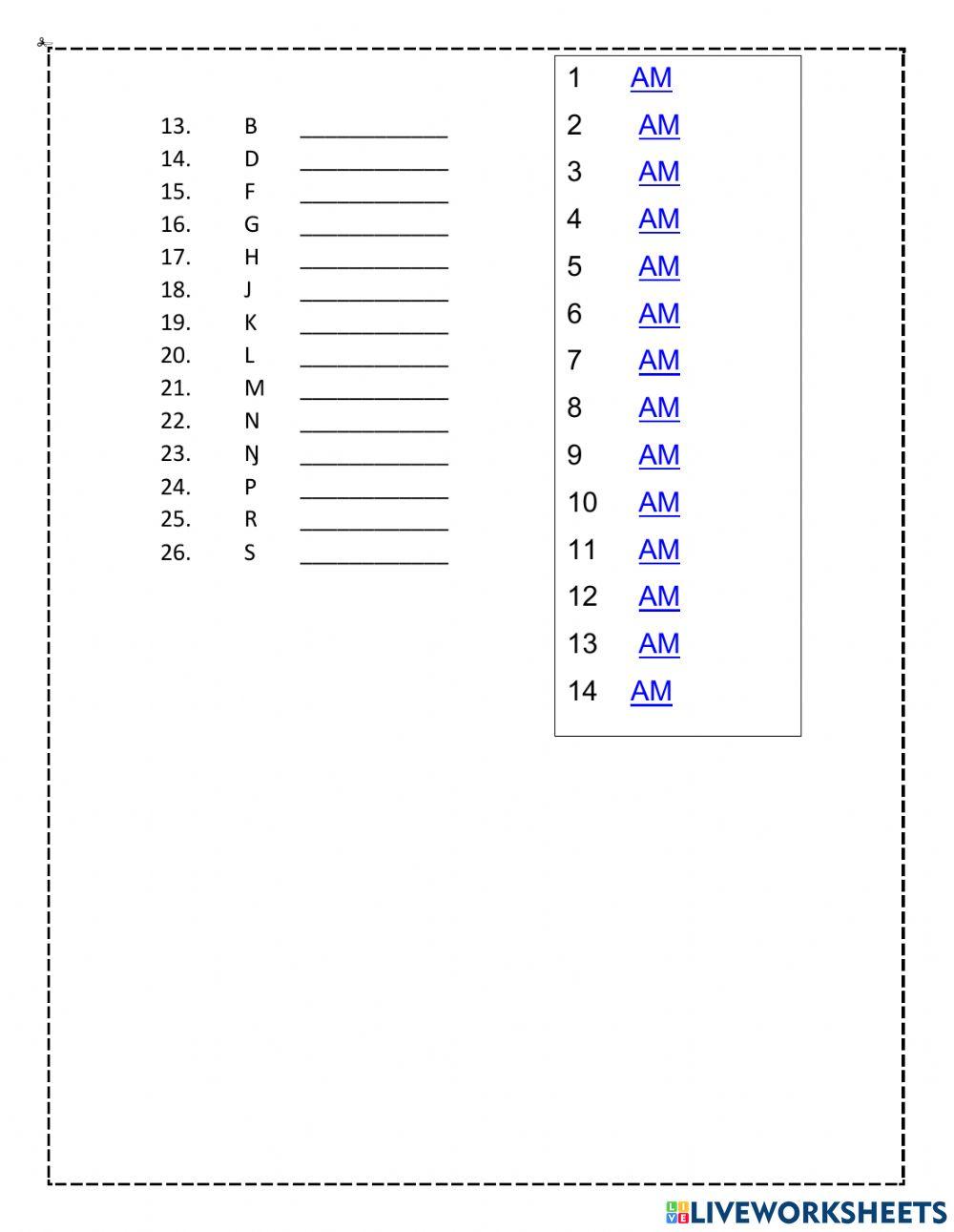 Symbols Phonectics Test