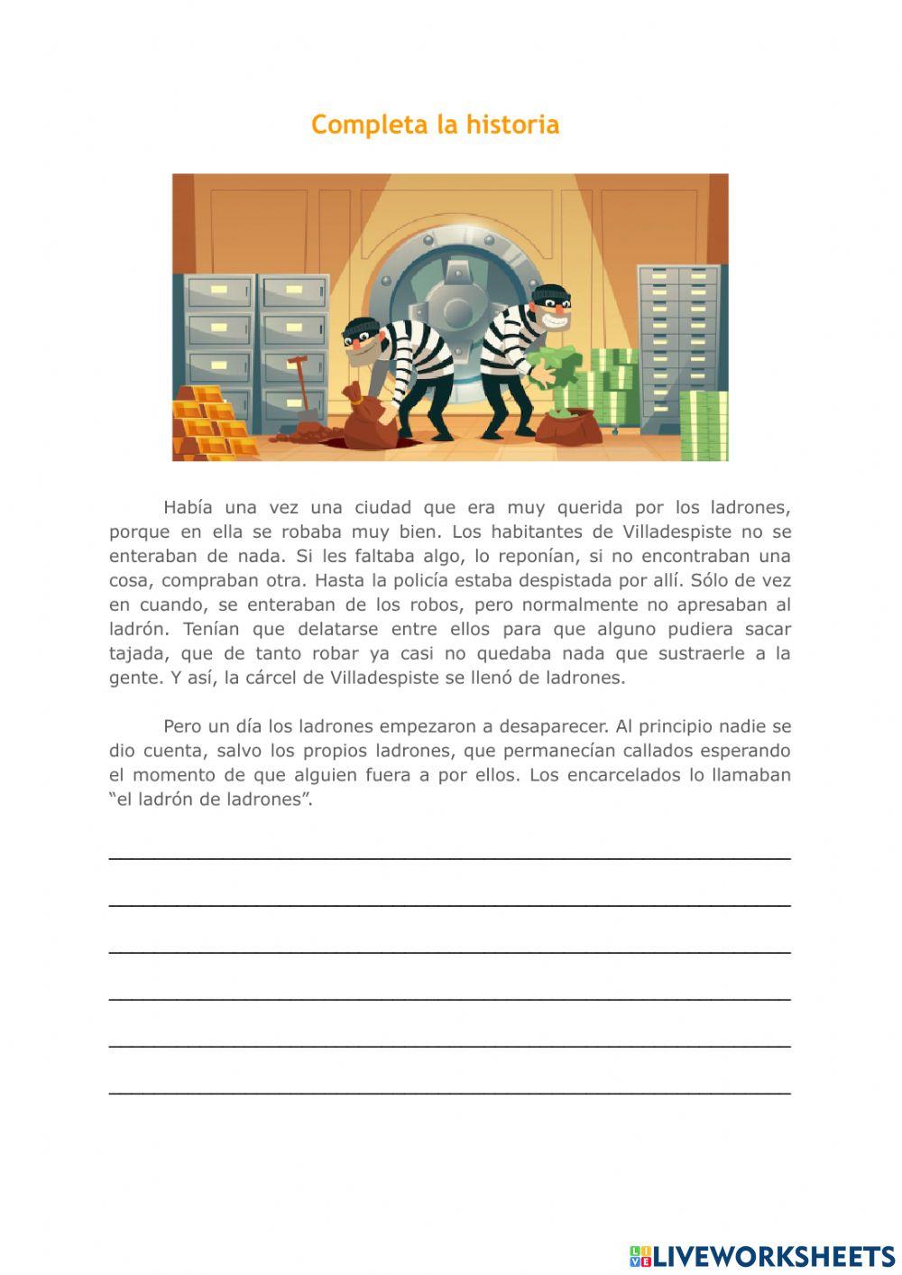 Completa la historia