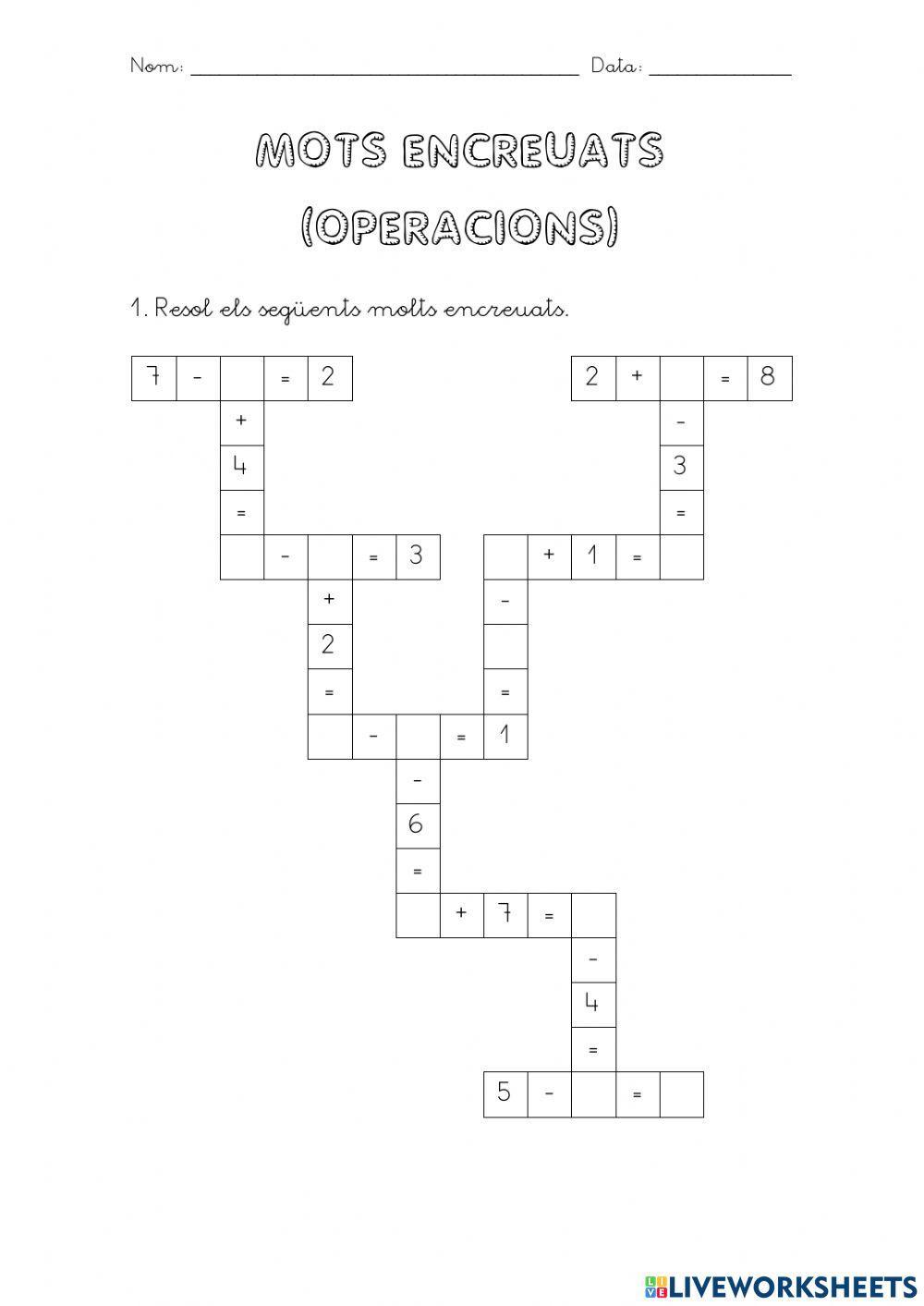 Mots encreuats (operacions)