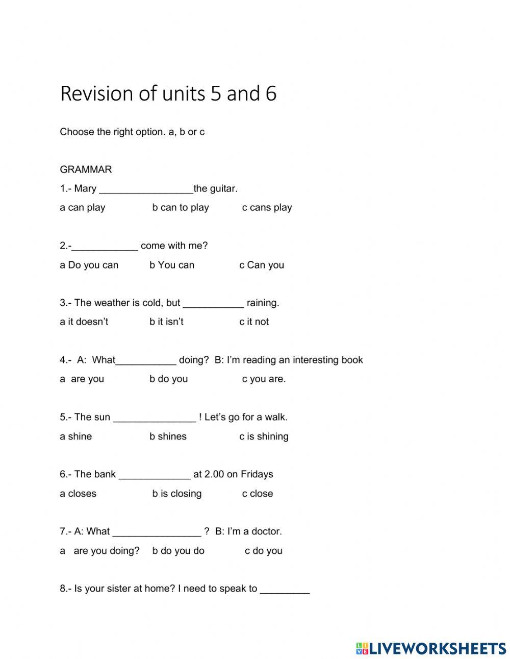 Revision unidades 5 y 6