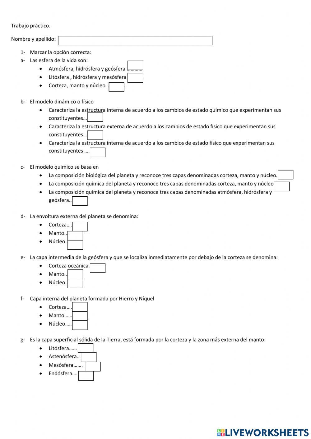 Las esferas de la Tierra