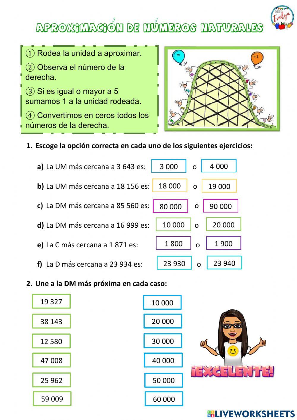 Aproximación de números naturales