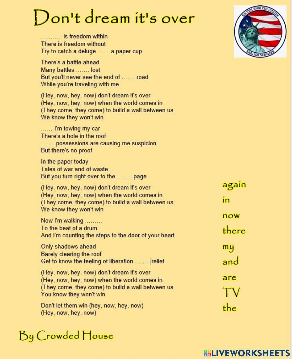 Don't dream it's over - elementary